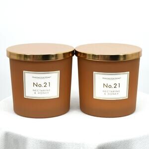 Huntington Home NO.21 Nectarine and Honey 2 Wick Candle Set of 2